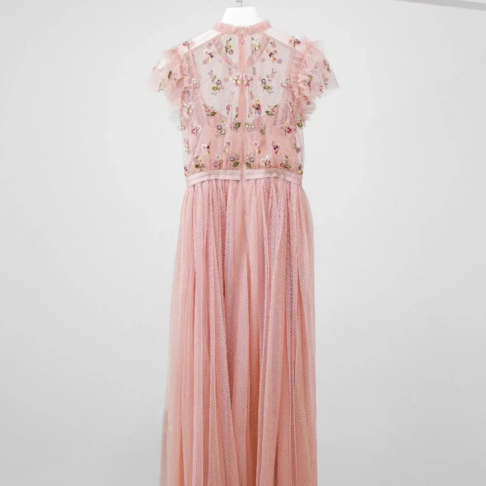 Needle & Thread Pink Floral Maxi Dress - Picture 3 of 10